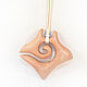 Pendant-Amulet made of wood 'manta' (sycamore). Pendant. OakForest Wooden Jewelry. Online shopping on My Livemaster.  Фото №2