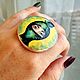 Кольцо: "В маске" с перегородчатой эмалью от Miranda Art, Кольца, Санкт-Петербург,  Фото №1