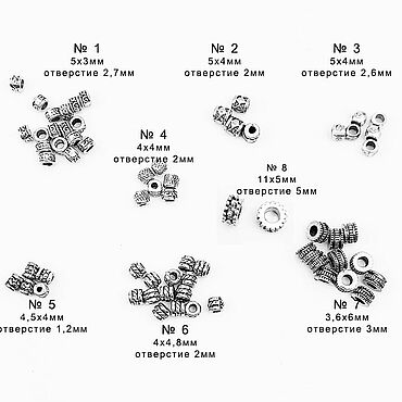 Материалы для творчества ручной работы. Ярмарка Мастеров - ручная работа (66шт) Тибетские бусины, цилиндр  античное серебро. Handmade.
