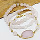 Set of bracelets made of rose quartz, Bracelet set, Gatchina,  Фото №1