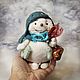 Toy Snowman in a fur hat. A gift for the New 2020. Stuffed Toys. Galina Skorobogatova. Online shopping on My Livemaster.  Фото №2