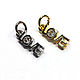 Подвеска LOVE 11,5х3,5 мм с фианитом, Позолота, ПДз231. Подвески. iva_crystals. Ярмарка Мастеров.  Фото №4