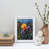 Картины и панно handmade. Livemaster - original item Painting Iris! oil, flowers. Handmade.