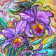 'Favorite orchids' batik panel. Pictures. studiya. My Livemaster. Фото №4
