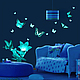 Luminous vinyl stickers - Butterflies and flowers. For walls and ceilings, Interior elements, Sterlitamak,  Фото №1