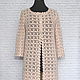 Summer fishnet coats Creme brulee. Handmade crochet, Cardigans, Permian,  Фото №1