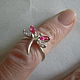 Ring 'DRAGONFLY' cubic Zirconia ,silver 925. Rings. Gems&Silver Jewelry. Online shopping on My Livemaster.  Фото №2