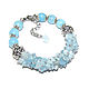 Order Bracelet stones bunch of blue with beads. krasota-prirody. Livemaster. . Bead bracelet Фото №3
