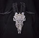 A large carved goat skull 'Lotus' with the big horns. Interior masks. I.K.. Online shopping on My Livemaster.  Фото №2