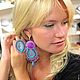 Order Large earrings and a ring ' Belle femme'. Beaded jewelry by Mariya Klishina. Livemaster. . Earrings Фото №3