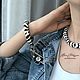 Комплект украшений из бисера принт зебра. Комплекты украшений. _alena_malygina_ (malygina92). Ярмарка Мастеров.  Фото №7
