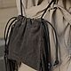 Заказать Кожаная сумка кисет, серая. AUGUST BAGS. Ярмарка Мастеров. . Сумка через плечо Фото №3