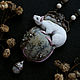  ' Sapiens albus rat' miniature, modern, sculpture. Necklace. House Of The Moon Dew. My Livemaster. Фото №4