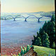 Oil painting 'Slope on the river Oka', 90-70 cm. Pictures. Zhanne Shepetova. My Livemaster. Фото №5