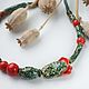 Order Ceramic necklace 'Poppy Bud'. TinaRita. Livemaster. . Jewelry Sets Фото №3