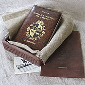 Канцелярские товары handmade. Livemaster - original item Case for documents or passports with the coat of arms of Uruguay. Handmade.