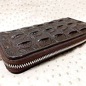 Сумки и аксессуары handmade. Livemaster - original item Wallet made of embossed part of genuine crocodile leather.. Handmade.