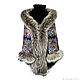Order Pavlovo Posad shawl with fur 'Stop the moment'. Olga Lavrenteva. Livemaster. . Shawls1 Фото №3