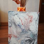 Картина готовая  Самоцветы интерьерная абстракция Флюид Арт