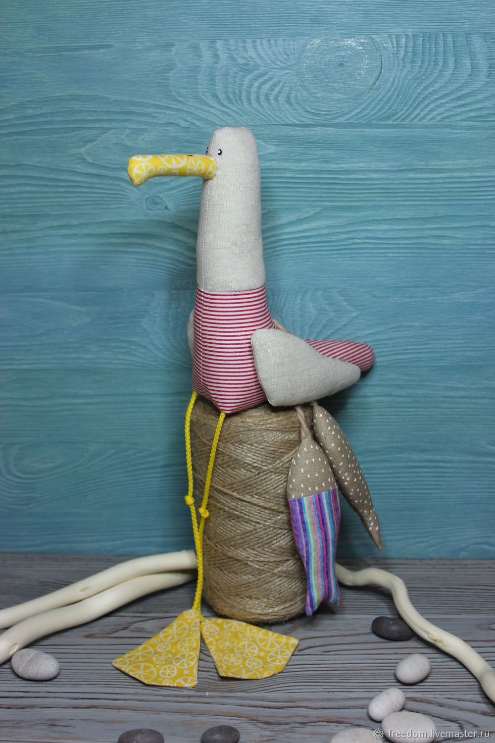 игрушка интерьерная чайка. плюшевая чайка. чайка игрушка из ткани. чайка из ткани. альбатрос игрушка мягкая.