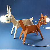 Для дома и интерьера handmade. Livemaster - original item Lamps in the form of animals (cat, deer). Handmade.