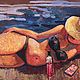Oil painting. Networking on the beach, Pictures, Moscow,  Фото №1
