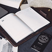 Сумки и аксессуары handmade. Livemaster - original item CHRONOS Genuine Leather Diary Folder. Handmade.