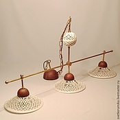 Для дома и интерьера handmade. Livemaster - original item Ceramic chandelier with three shades for a long chain of 