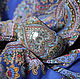 Браслет с ручной росписью под павловопосадский платок, Браслет из бусин, Москва,  Фото №1