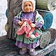 Бабуля-рукодельница, ватная ёлочная игрушка. Игрушки. Yulikini_mishki. Ярмарка Мастеров.  Фото №5