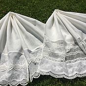 Для дома и интерьера handmade. Livemaster - original item Linen towels with lace 
