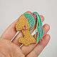Order Beaded brooch Girl with turquoise braids, girl with dreadlocks. Zveva. Livemaster. . Brooches Фото №3