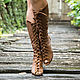 Boots summer genuine leather and suede. High Boots. KolibriLeather. Online shopping on My Livemaster.  Фото №2