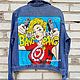 Джинсовая куртка с рисунком Harley Quinn Харли Квин Чудо-женщина. Куртки. Ольга  (nigelolart). Ярмарка Мастеров.  Фото №10