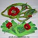 Kit 'Bright poppies'. Mitts. The author felt from Andi. Online shopping on My Livemaster.  Фото №2