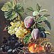 Oil Painting Still life with grapes and plums ( copy), Pictures, Athens,  Фото №1