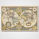Карта старинная 1642 г, печать на холсте, 73х50 см, Фотокартины, Москва,  Фото №1