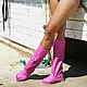 Заказать STELLA-botas Perforadas - hecho A mano-botas Rosas. Febe-handmade. Ярмарка Мастеров. . High Boots Фото №3