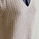 Жилет "Зыбучий песок" с кашемиром, мериносом и шелком. Жилеты. FAVORITE KNITWEAR (Наталья). Ярмарка Мастеров.  Фото №5