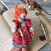 Сувениры и подарки handmade. Livemaster - original item Christmas decorations: Cotton toy Fox-sister. Handmade.