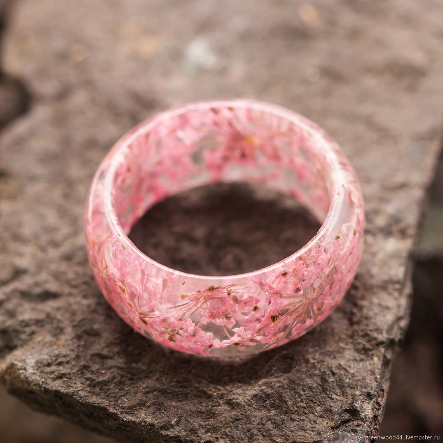 Epoxy resin ring with Sakura flowers', Rings, Kostroma,  Фото №1