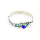 Order Silver BRACELET with Lapis Lazuli, Turquoise, Mother of Pearl. ARIEL - MOSAIC. Livemaster. . Hard bracelet Фото №3