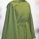 Jacket poncho overcoat fabric lining - light green. Coats. AVS -dressshop. My Livemaster. Фото №4