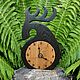 Часы из дуба "Лосик". Дизайнерские часы из дерева, Часы классические, Истра,  Фото №1