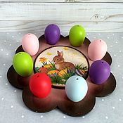 Посуда handmade. Livemaster - original item Easter Wooden stand for Eggs cake Decoupage Table Decoration. Handmade.