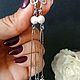 long earrings with natural pearls, Earrings, Tolyatti,  Фото №1