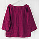 Oversize blouse made of cherry linen. Blouses. LINEN & SILVER ( LEN i SEREBRO ). Ярмарка Мастеров.  Фото №5