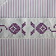 Тесьма белая с фиолетовой вышивкой крестиком. Тесьмы. Natalia (sambia). Ярмарка Мастеров.  Фото №5