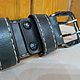 Grey leather men's belt. Straps. Marik Leather Craft. My Livemaster. Фото №6