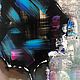 Butterfly oil painting-abstract. Blue and black butterfly. Pictures. Zabaikalie. My Livemaster. Фото №5